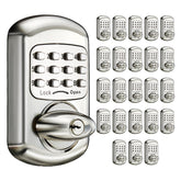 Elemake 24 Pcs Silver Keyless Deadbolt Keypad Entry Door Lock